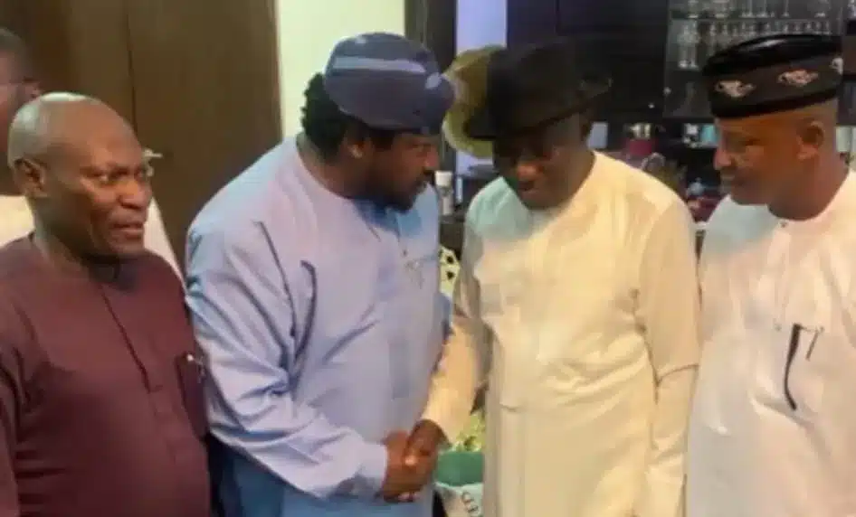 In a discussion with Ex-President Goodluck Jonathan at a function