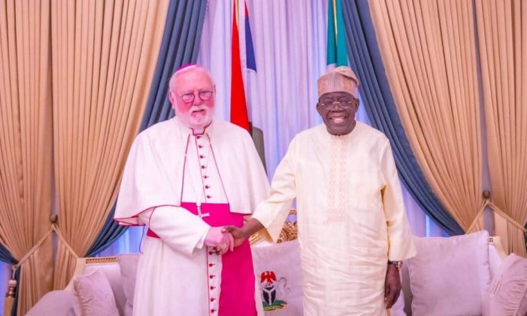 Archbishop Paul Gallagher and President Bola Ahmed Tinubu