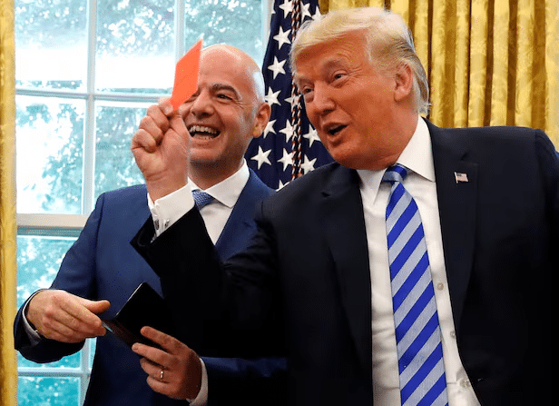 File photo of FIFA president Gianni Infantino and the United States President Donald Trump ahead of the 2026 World Cup.
