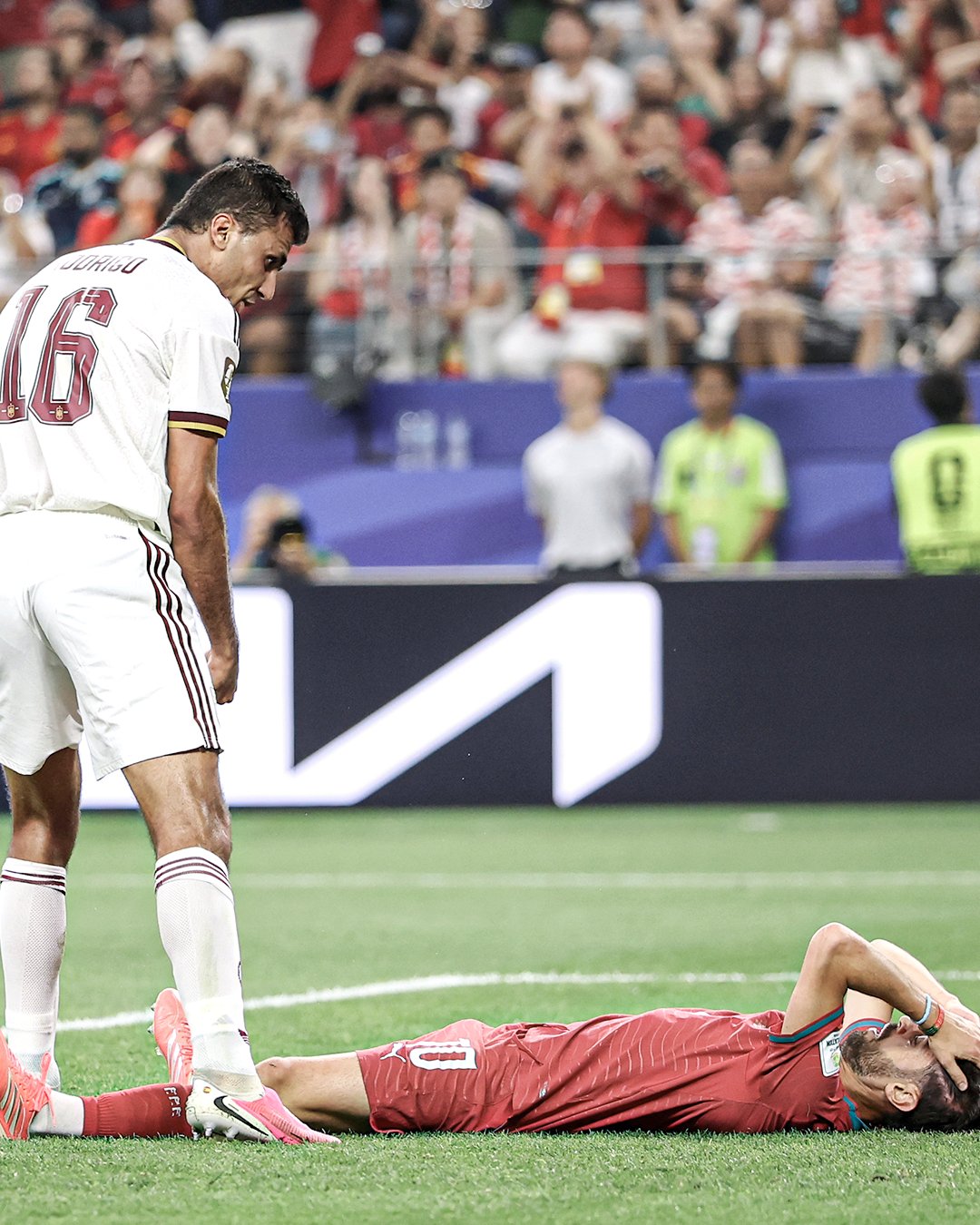 Rodri celebrated right above Bernardo Silva after Silva missed a header late in stoppage time.