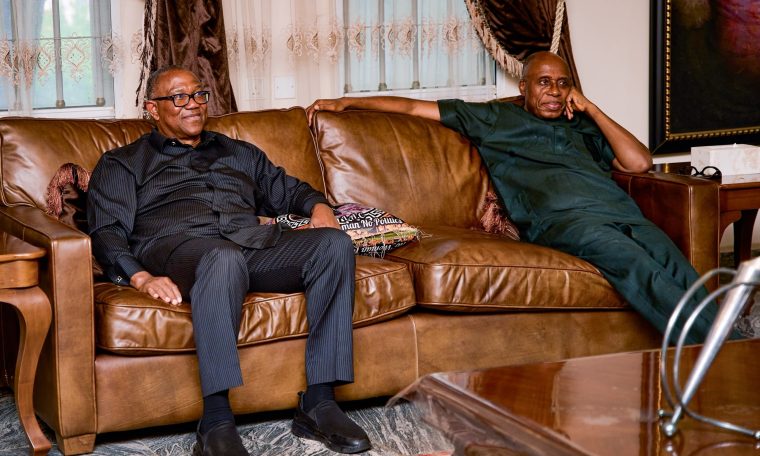L-R: Peter Obi and Rotimi Amaechi