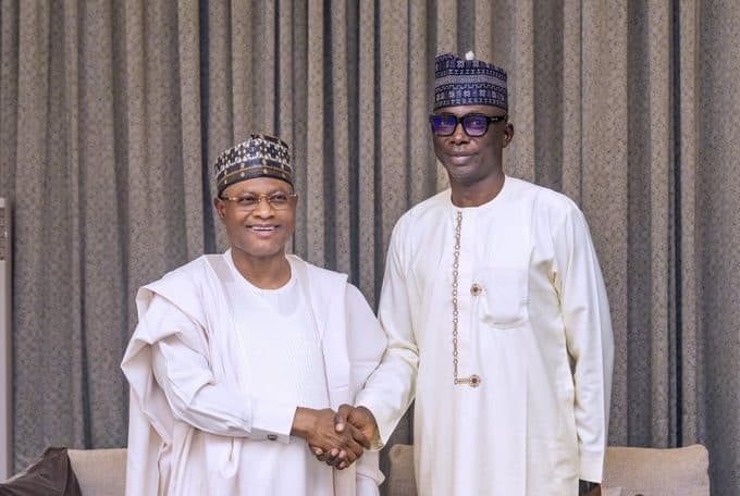 Governor of Kaduna State, Uba Sani and his 2027 running mate, Jerry Adams