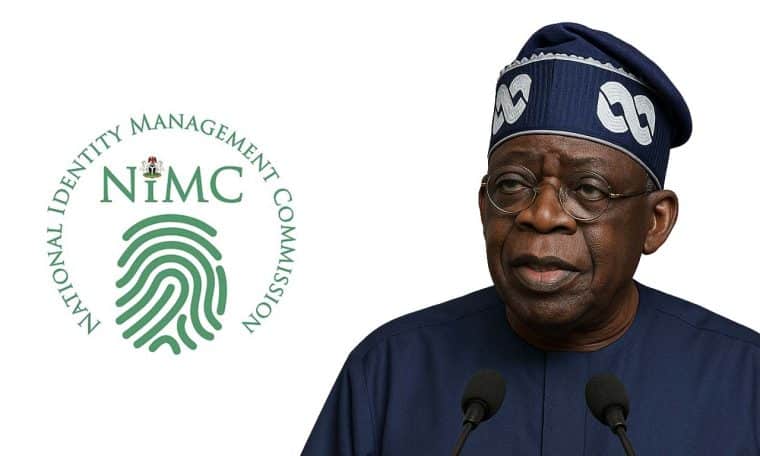 L-R NIMC and President Bola Tinubu