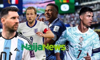 Lionel Messi, Harry Kane, Kylian Mbappe and Cristiano Ronaldo