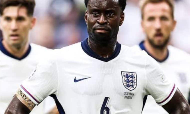Marc Guehi in the colours of England national team.