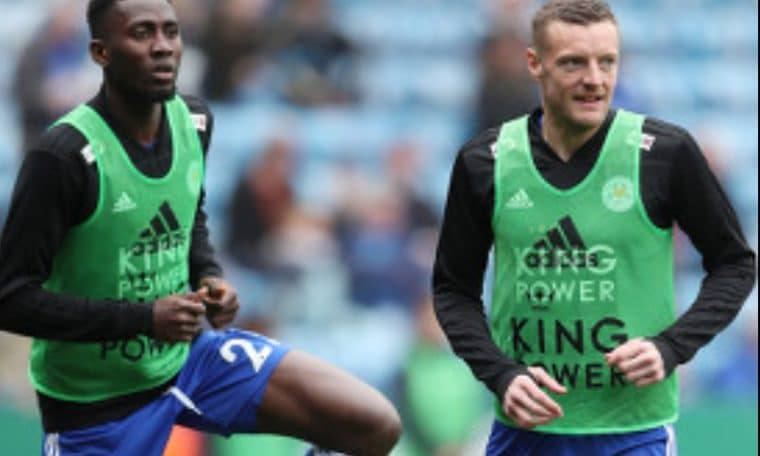 File photo of Wilfred Ndidi and Jamie Vardy during their days together at Leicester City.
