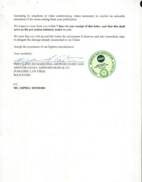 Sophia Momodu Takes Legal Action Against Caroline Hutchings, Demands Public Apology, ₦10 Billion Damages