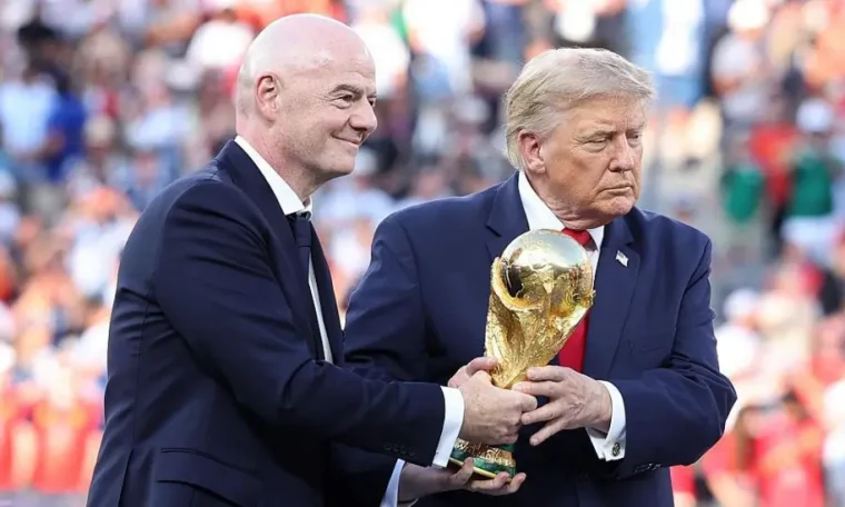 FIFA President Gianni Infantino and the United States President Donald Trump