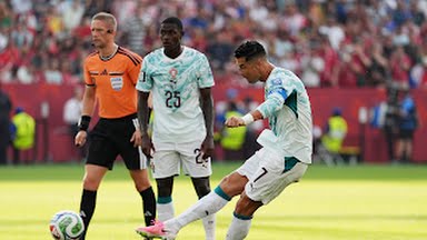 Cristiano Ronaldo in action against Croatia at the 2026 FIFA World Cup.