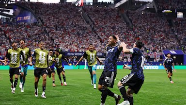 Argentina players celebrate after beating England in the 2026 FIFA World Cup Semi-final clash on Wednesday, July 15.
