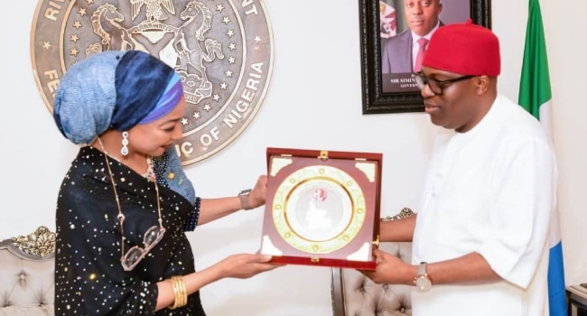 L-R: The Minister of Art, Culture, Tourism and the Creative Economy, Hannatu Musawa and Governor Siminalayi Fubara of Rivers State