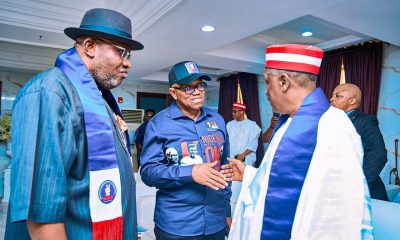 L-R: Seriake Dickson, Peter-Obi and Rabiu Kwankwaso
