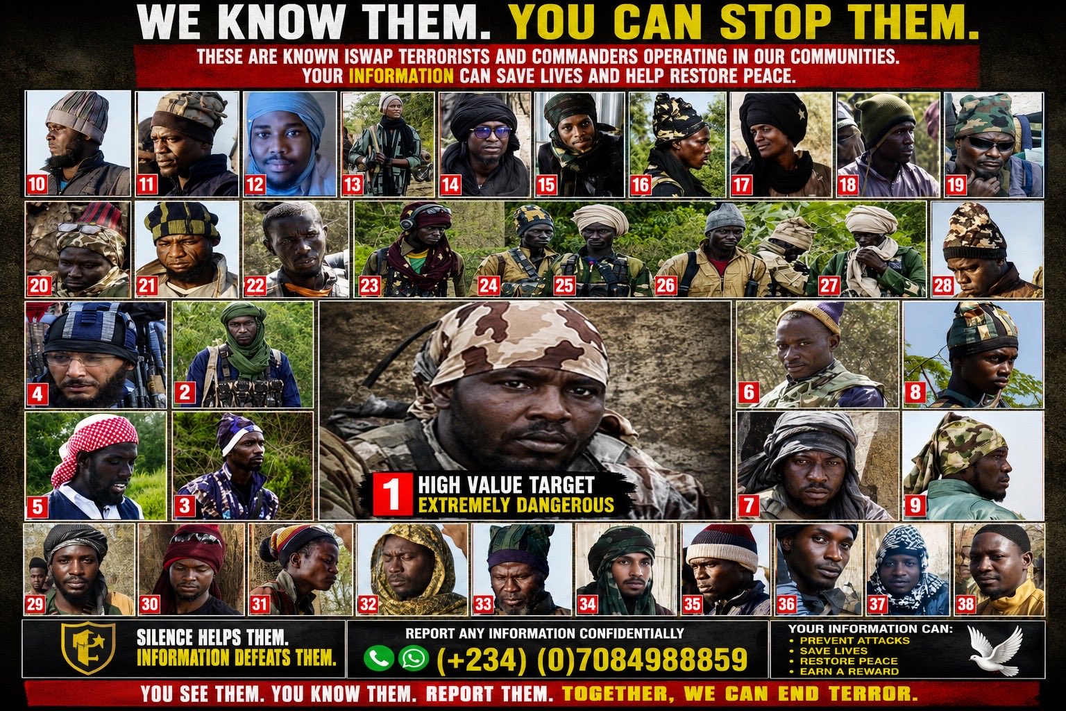 Nigerian Army Places Bounty On ISWAP Terrorist Leaders (Full List)