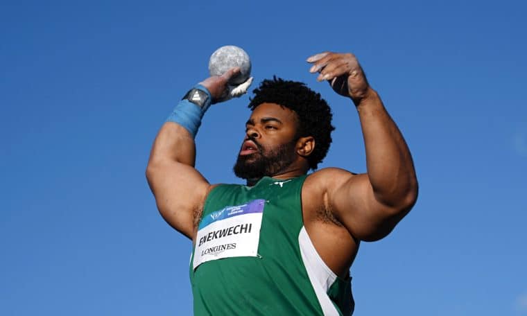 Chukwuebuka Enekwechi representing Team Nigeria at the 2026 Commonwealth Games.