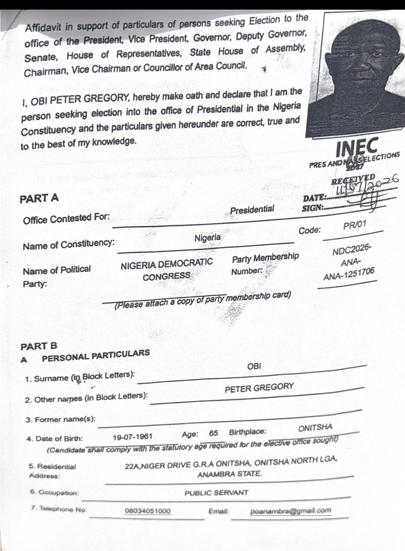 INEC Publishes Tinubu, Peter Obi, Atiku, Amaechi, Kwankwaso’s Credentials [See Documents]