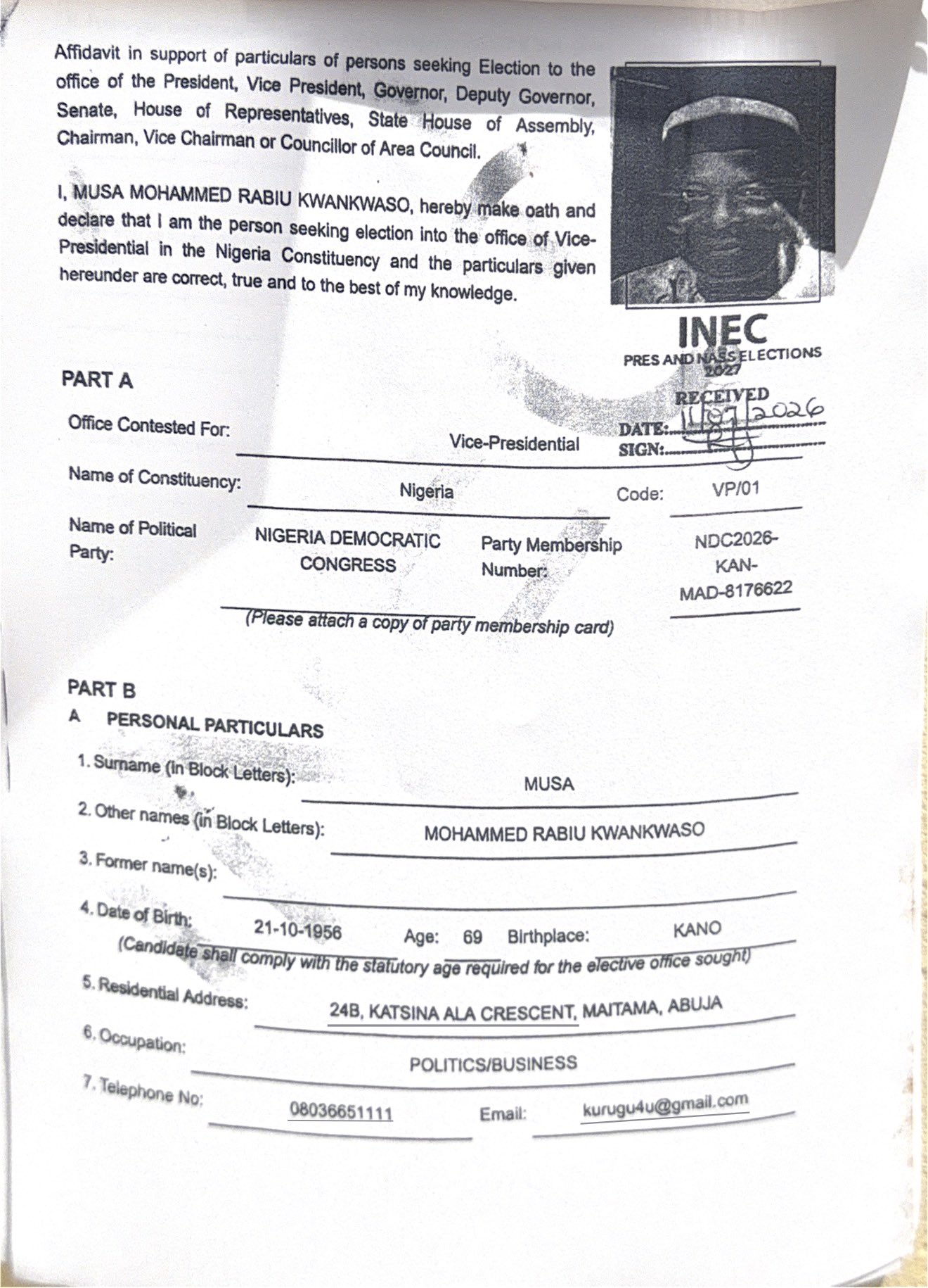 INEC Publishes Tinubu, Peter Obi, Atiku, Amaechi, Kwankwaso’s Credentials [See Documents]