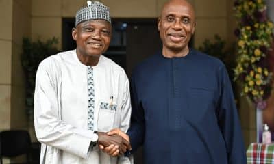 Garba Shehu and Rotimi Amaechi