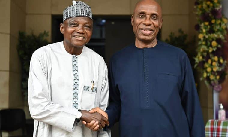 Garba Shehu and Rotimi Amaechi