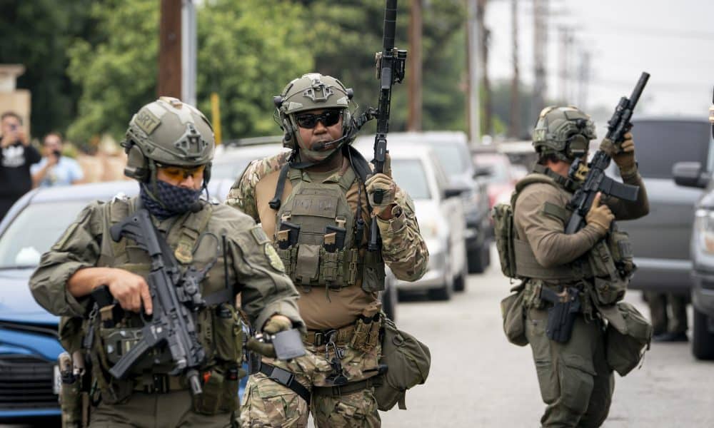 Immigration and Customs Enforcement (ICE) Enforcement and Removal Operations (ERO) in Los Angeles, California, June 12, 2025