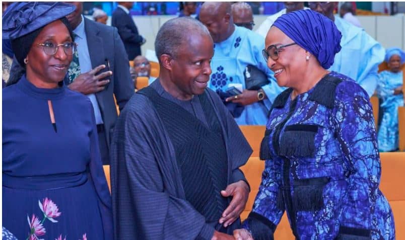 Photos: Osinbajo, Fashola, Other Top Dignitaries Attend Kemi Adeosun’s Husband’s Burial
