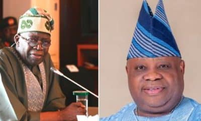 L-R Bola Tinubu and Ademola Adeleke