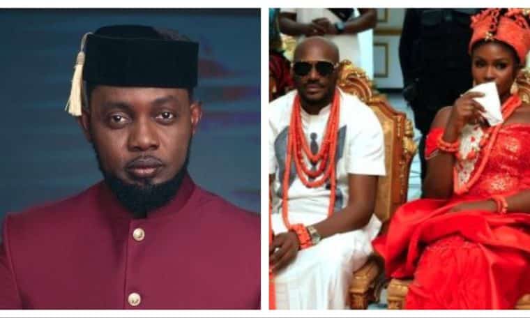 L-R Comedian AY, 2Baba and Wife