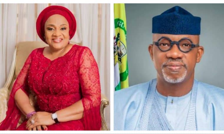 L-R Wife Of Former Gov. Florence Ajimobi and Ogun State Governor, Dapo Abiodun