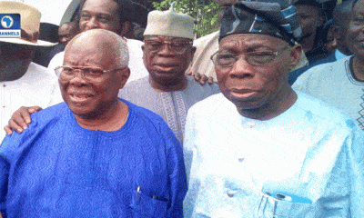 File Photo: Olabode George and Olusegun Obasanjo