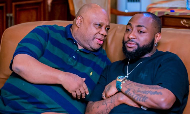 L-R: Osun State Governor Ademola Adeleke and Davido