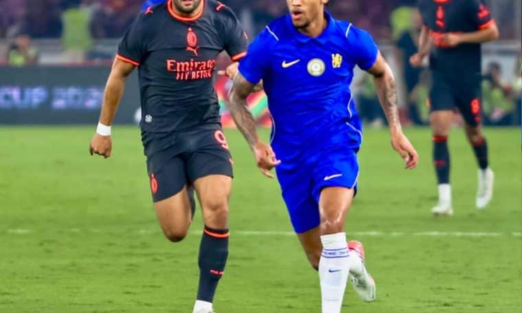 Joao Pedro in action against AC Milan on Saturday, August 8.