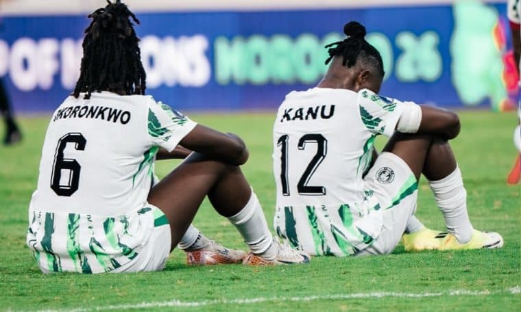 Super Falcons of Nigeria players after losing to Cameroon in WAFCON 2026.