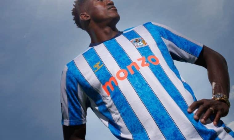 Taiwo Awoniyi during his unveiling as a Coventry City player.