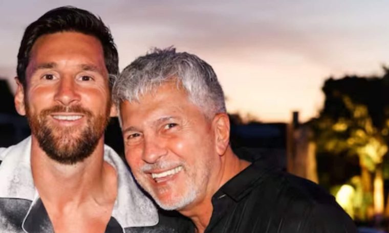 File photo of Lionel Messi and Jorge Messi.