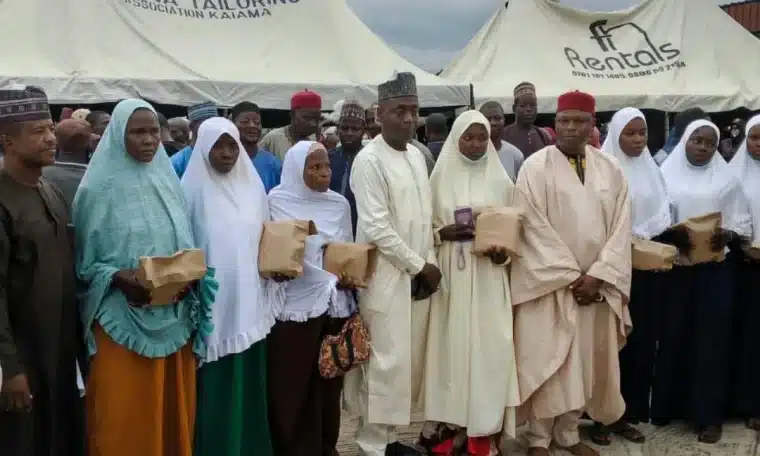 Photos: Rescued Kwara victims reunited with their families in Kaiama LGA on Thursday. Credit: Kaiama LG