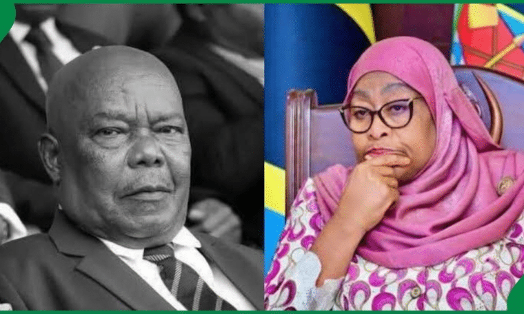 Hafidh Ameir Hassan and Tanzania’s President Samia Suluhu Hassan.