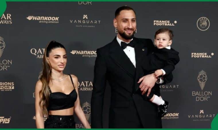 File photo Manchester City goalkeeper Gianluigi Donnarumma and his family.