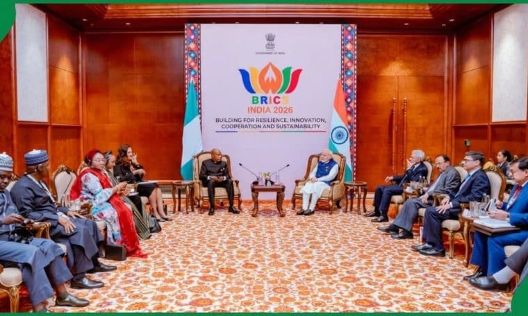Vice President Kashim Shettima and Indian Prime Minister Narendra Modi at the recently concluded BRICS Leaders’ Summit in New Delhi, India.