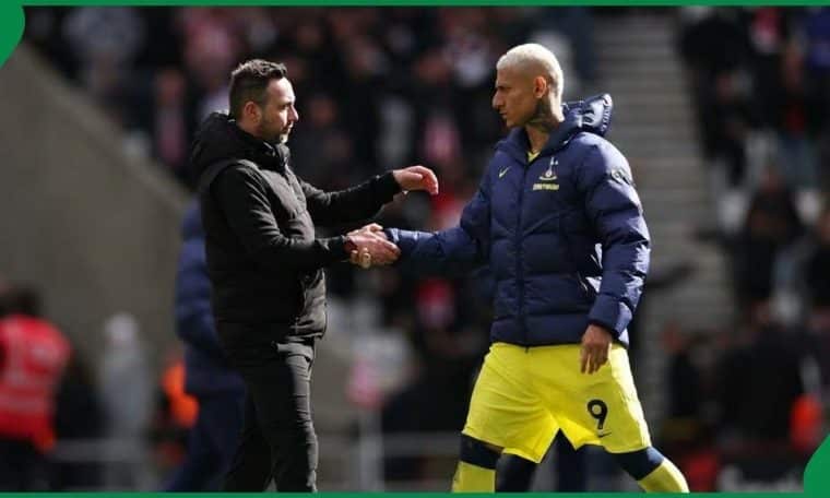 File photo of Roberto De Zerbi and Richarlison