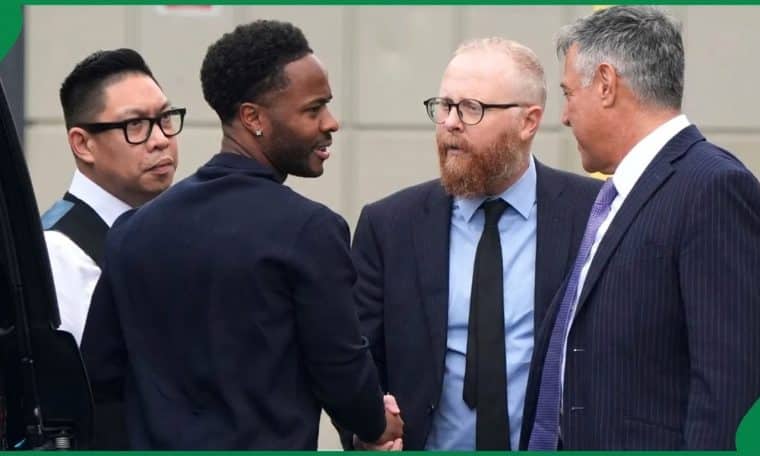 Raheem Sterling arrived at Basingstoke Magistrates' Court on Tuesday afternoon, September 15.