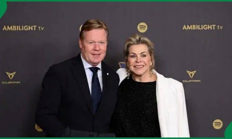 File photo of Ronald Koeman and his late wife.