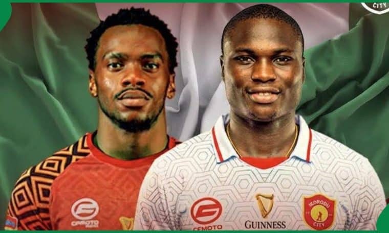 Ikorodu City stars Michael Atata and Aderemi Adeoye