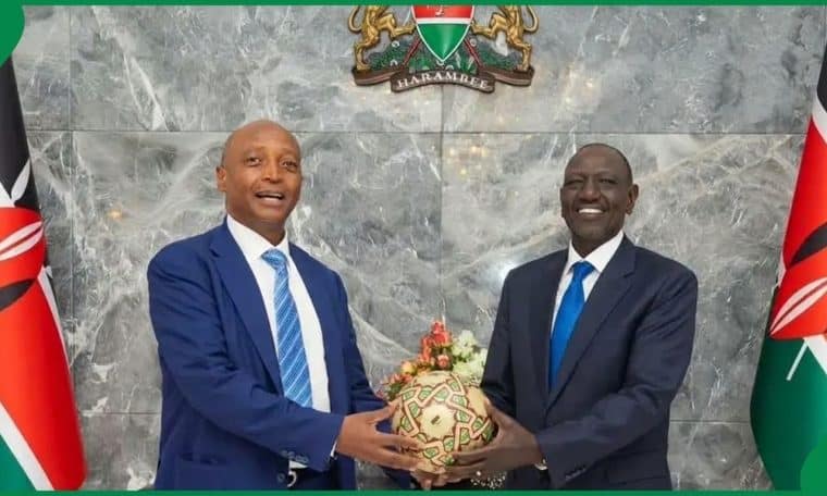 CAF president Patrice Motsepe and Kenyan President William Ruto during their meeting on Friday, September 18, 2026.