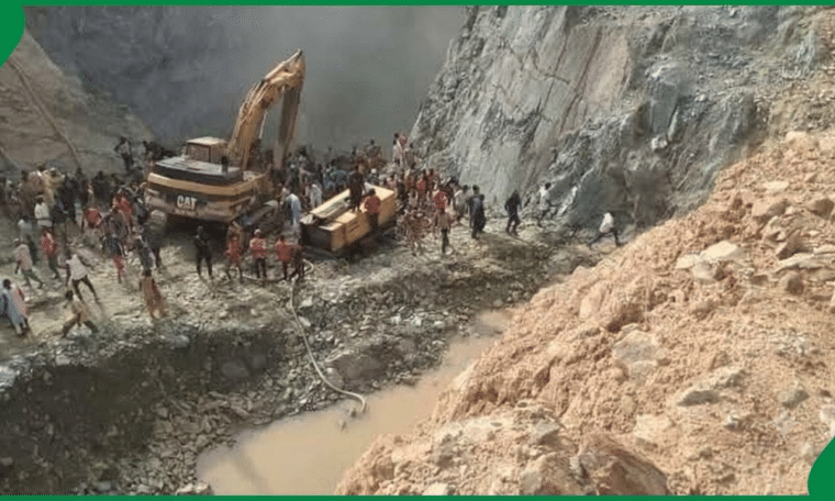 A mining site.