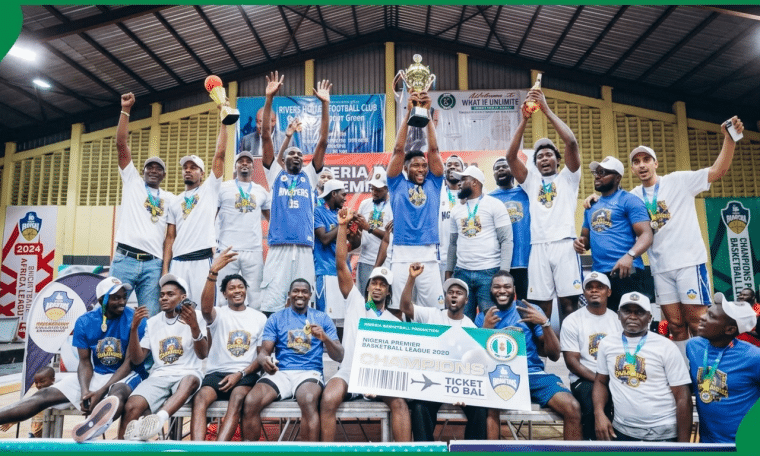 Rivers Hoopers celebrate their Seventh NPBL Title