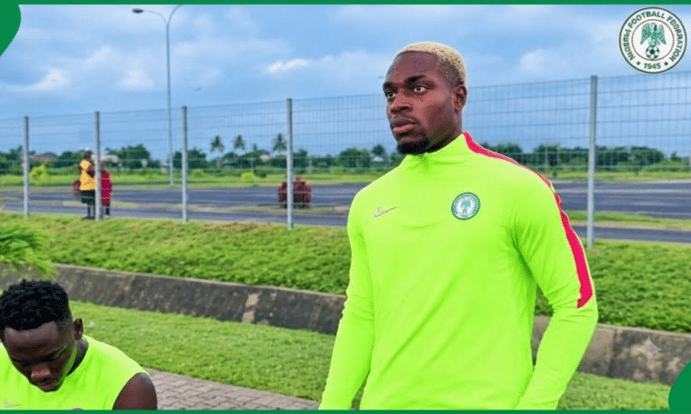 George Ilenikhena at the Super Eagles training camp.