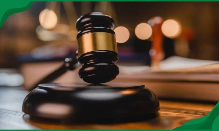 A court gavel