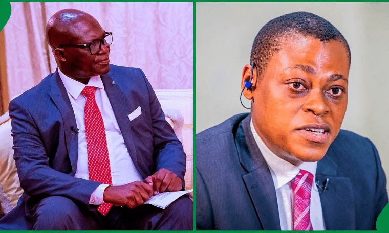 L-R: Rueben Abati and Rufai Oseni