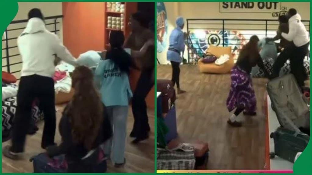 VIDEO: Chaos Erupt In BBNaija Show As Keivo, Tram Engage In Physical Fight