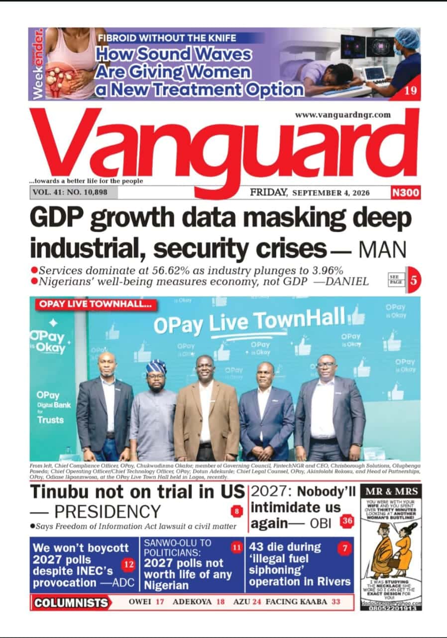 Nigerian Newspapers Daily Front Pages Review | Friday, 4th September, 2026