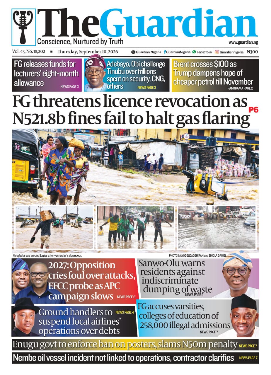 Nigerian Newspapers Daily Front Pages Review | Thursday, 10th September, 2026